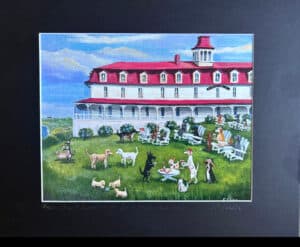 The Dog  Days of Summer at the Spring House, Block Island Print 